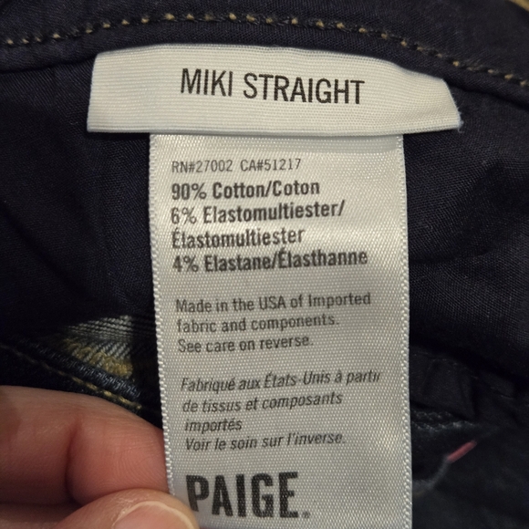 PAIGE Miki Straight Leg Denim Jean in Merrick - Picture 7 of 8